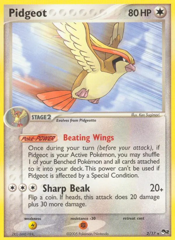 Pidgeot — POP Series 2 #2 (Pokémon TCG card)
