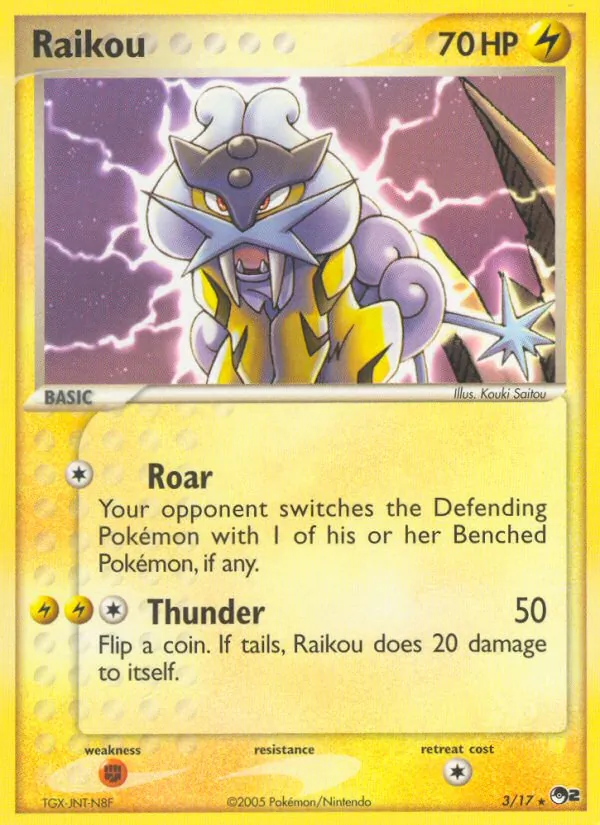 Raikou — POP Series 2 #3 (Pokémon TCG card)