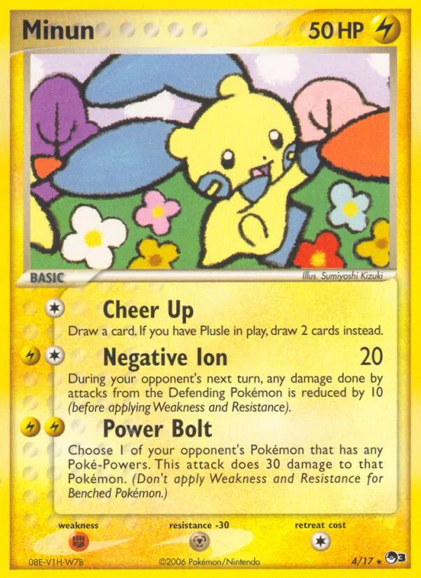 Minun — POP Series 3 #4 (Pokémon TCG card)