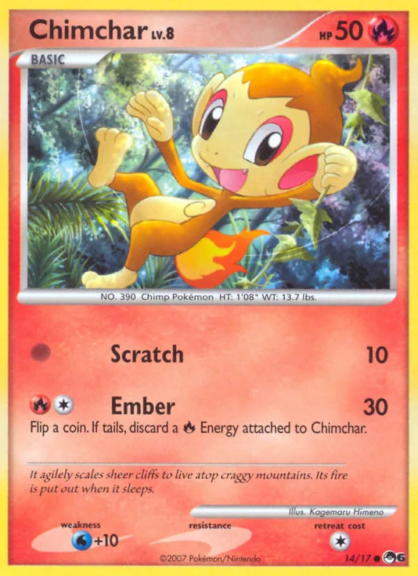 Chimchar — POP Series 6 #14 (Pokémon TCG card)
