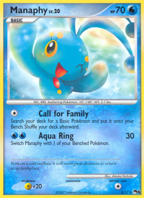 Manaphy — POP Series 6 #3 (Pokémon TCG card)