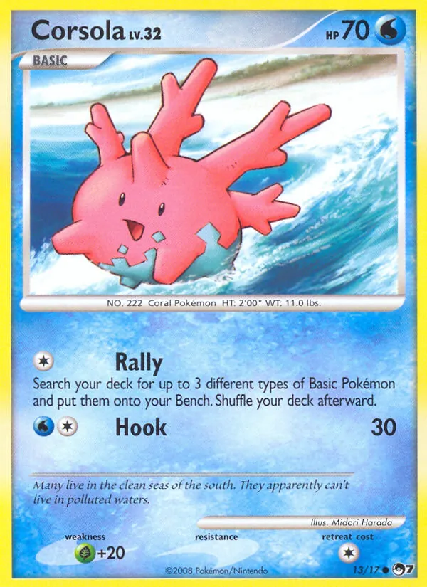 Corsola — POP Series 7 #13 (Pokémon TCG card)