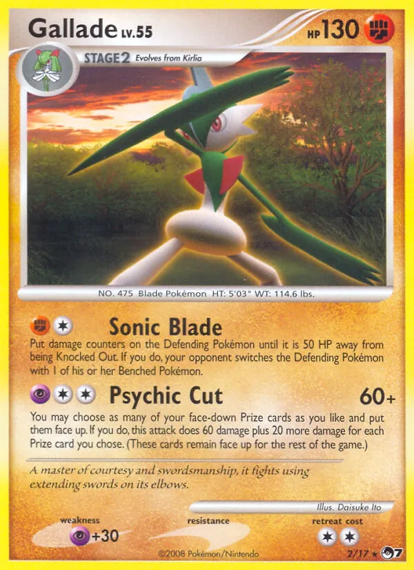 Gallade — POP Series 7 #2 (Pokémon TCG card)