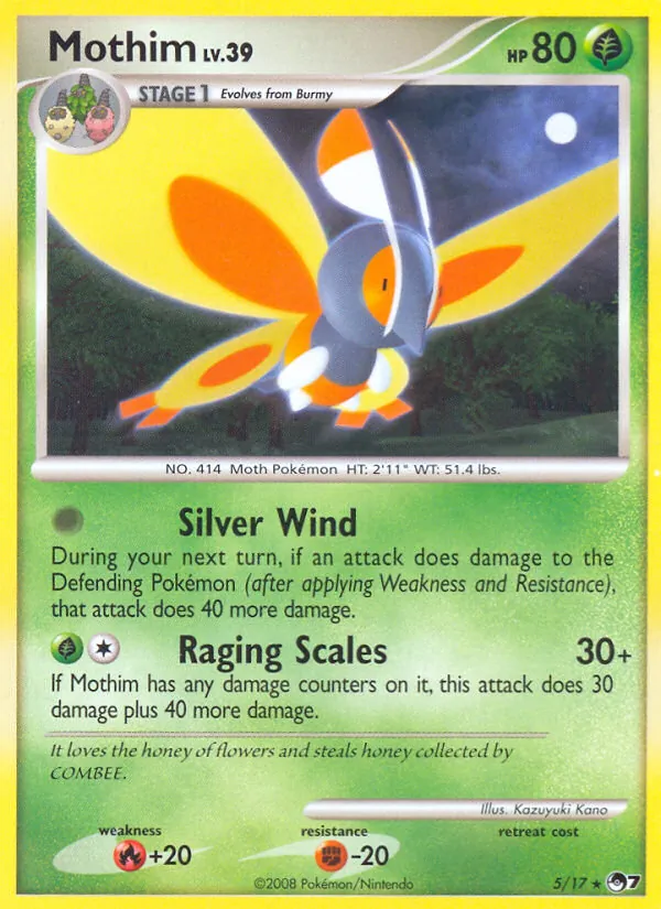 Mothim — POP Series 7 #5 (Pokémon TCG card)