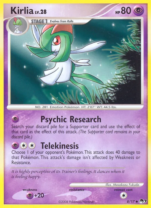 Kirlia — POP Series 7 #8 (Pokémon TCG card)