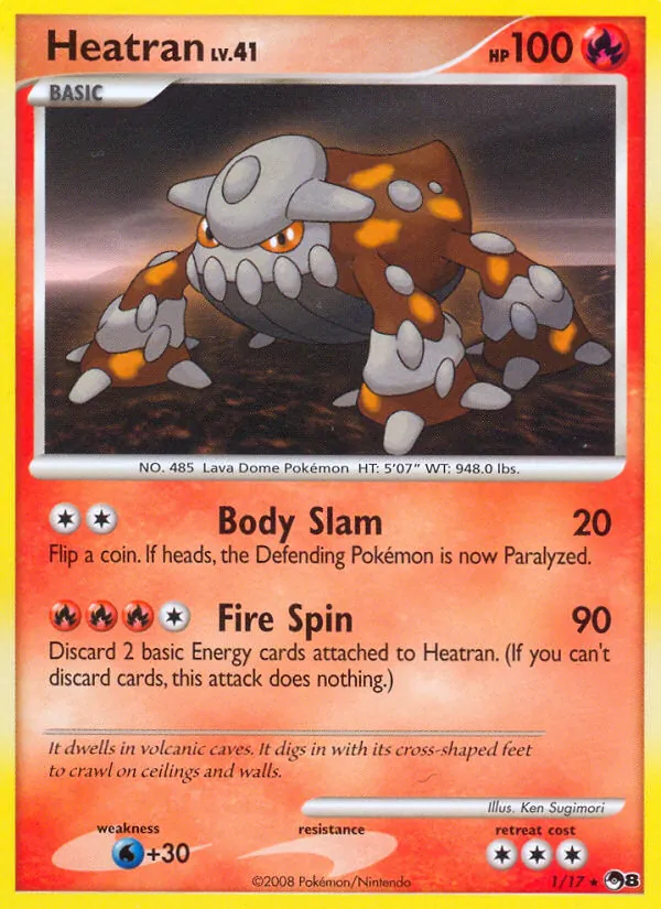 Heatran — POP Series 8 #1 (Pokémon TCG card)