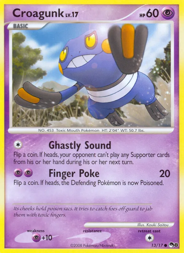 Croagunk — POP Series 8 #13 (Pokémon TCG card)
