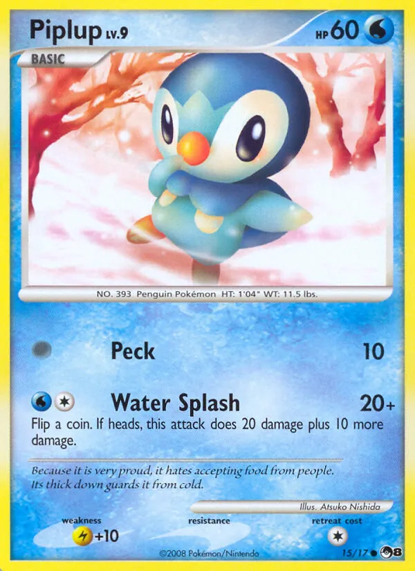 Piplup — POP Series 8 #15 (Pokémon TCG card)