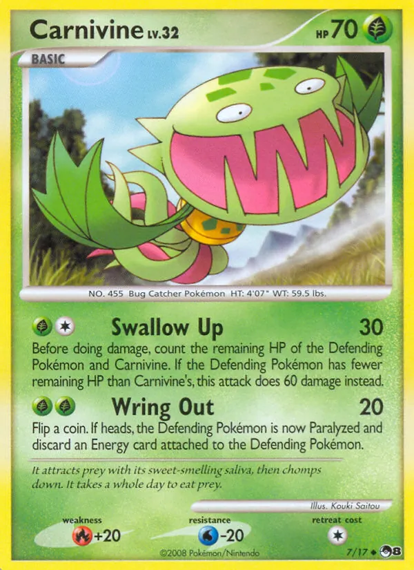 Carnivine — POP Series 8 #7 (Pokémon TCG card)
