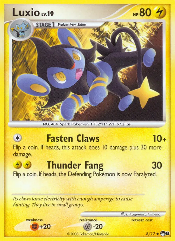 Luxio — POP Series 8 #8 (Pokémon TCG card)