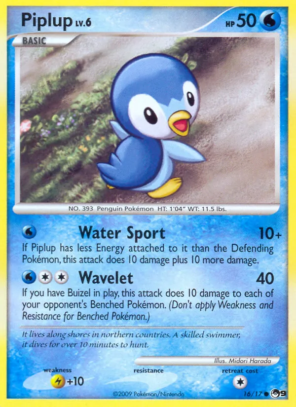 Piplup — POP Series 9 #16 (Pokémon TCG card)