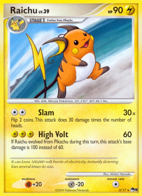 Raichu — POP Series 9 #3 (Pokémon TCG card)