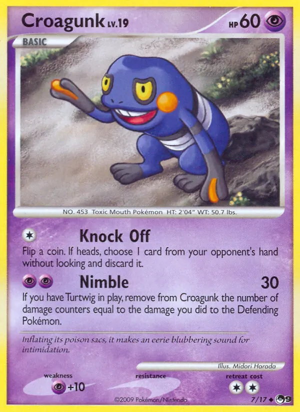 Croagunk — POP Series 9 #7 (Pokémon TCG card)