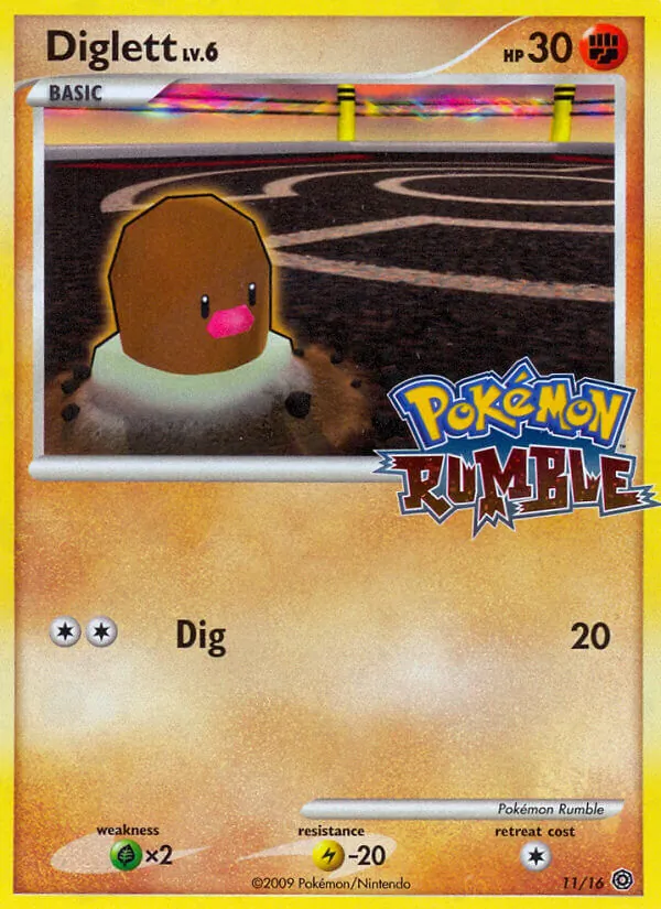 Diglett — Pokémon Rumble #11 (Pokémon TCG card)