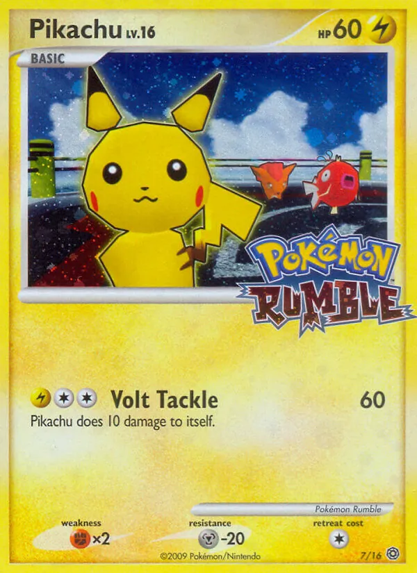 Pikachu — Pokémon Rumble #7 (Pokémon TCG card)