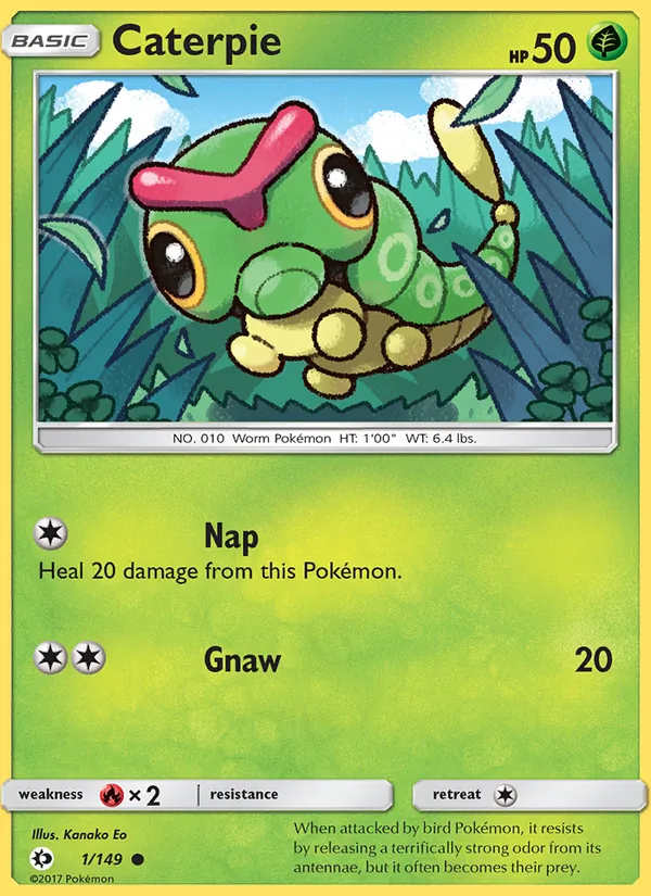 Caterpie — Sun & Moon #1 (Pokémon TCG card)