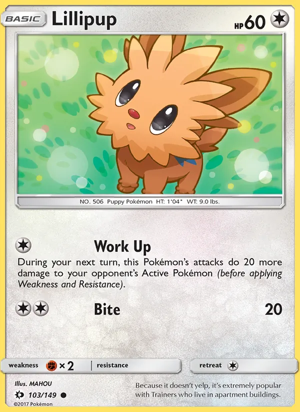 Lillipup — Sun & Moon #103 (Pokémon TCG card)
