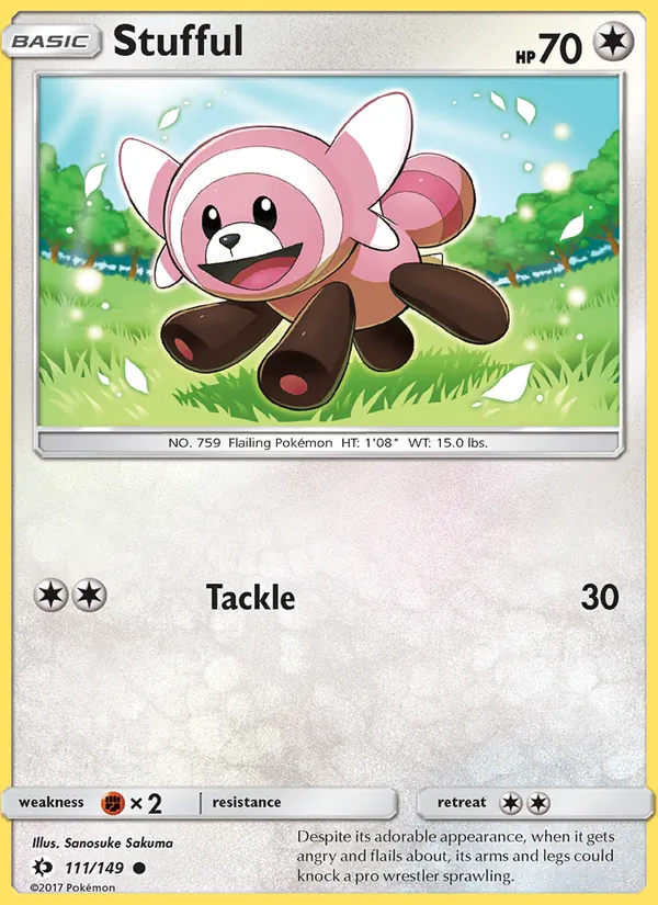 Stufful — Sun & Moon #111 (Pokémon TCG card)