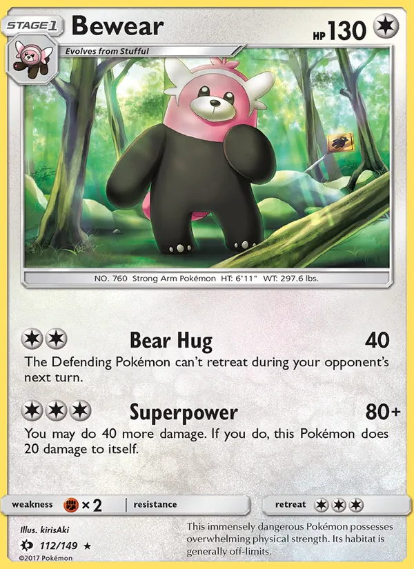 Bewear — Sun & Moon #112 (Pokémon TCG card)
