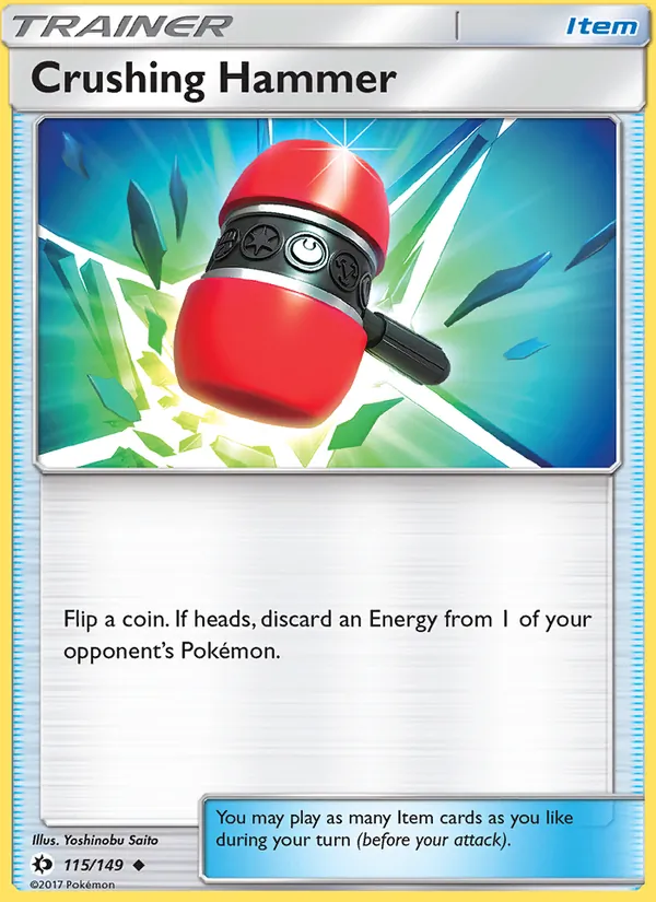 Crushing Hammer — Sun & Moon #115 (Pokémon TCG card)
