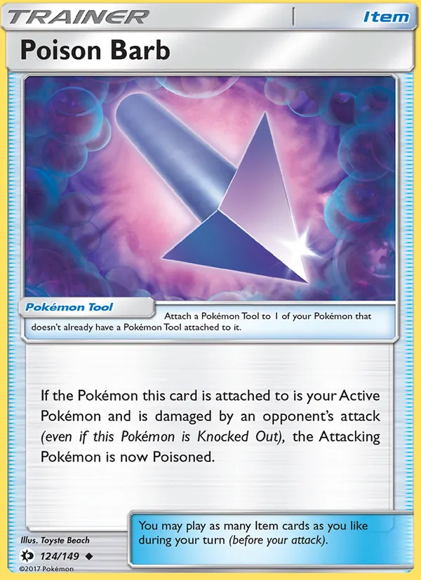 Poison Barb — Sun & Moon #124 (Pokémon TCG card)