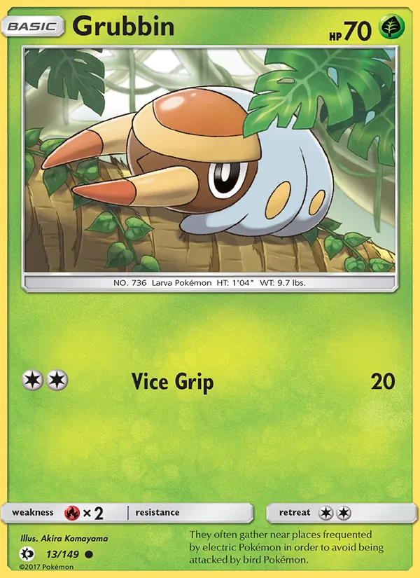 Grubbin — Sun & Moon #13 (Pokémon TCG card)