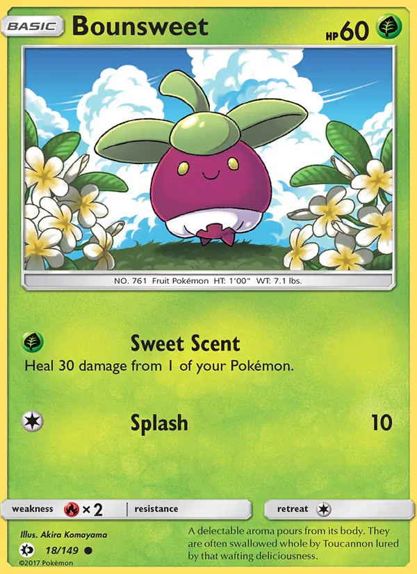 Bounsweet — Sun & Moon #18 (Pokémon TCG card)