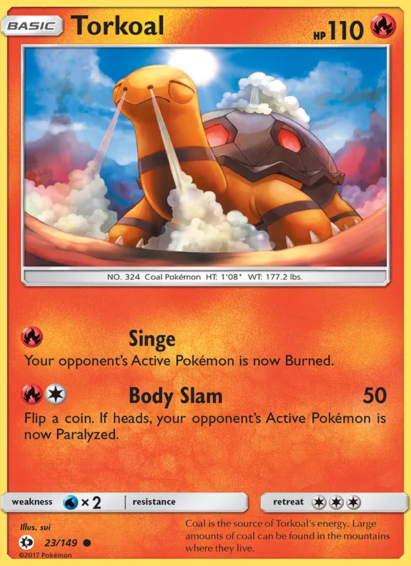 Torkoal — Sun & Moon #23 (Pokémon TCG card)