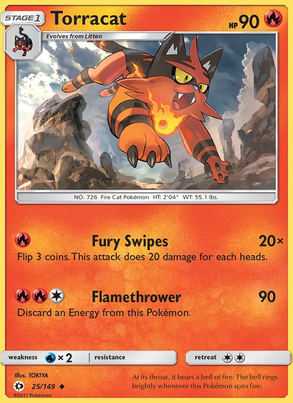 Torracat — Sun & Moon #25 (Pokémon TCG card)
