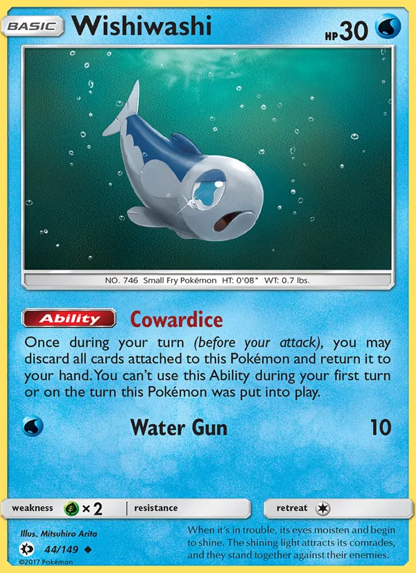 Wishiwashi — Sun & Moon #44 (Pokémon TCG card)