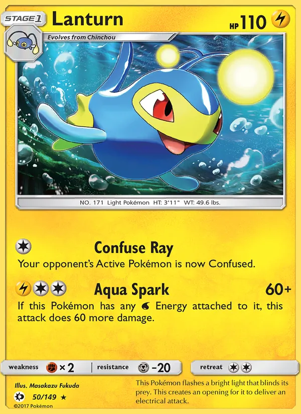 Lanturn — Sun & Moon #50 (Pokémon TCG card)