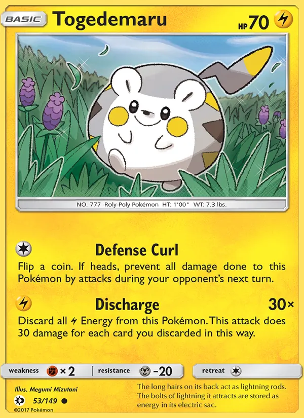 Togedemaru — Sun & Moon #53 (Pokémon TCG card)