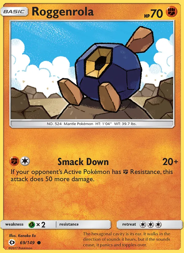 Roggenrola — Sun & Moon #69 (Pokémon TCG card)