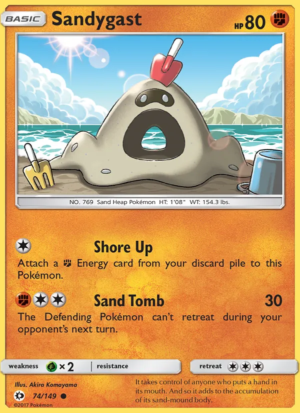 Sandygast — Sun & Moon #74 (Pokémon TCG card)