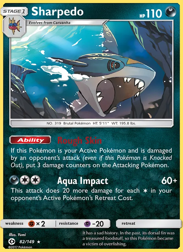 Sharpedo — Sun & Moon #82 (Pokémon TCG card)