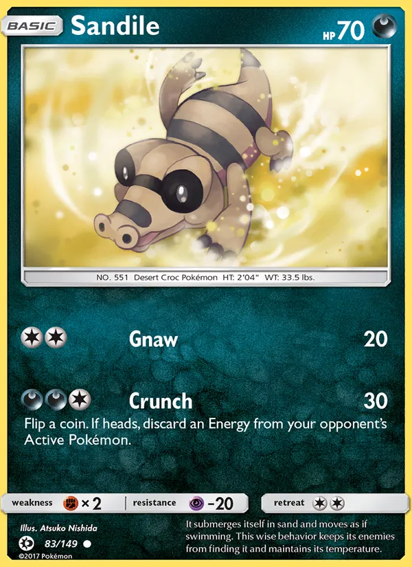 Sandile — Sun & Moon #83 (Pokémon TCG card)