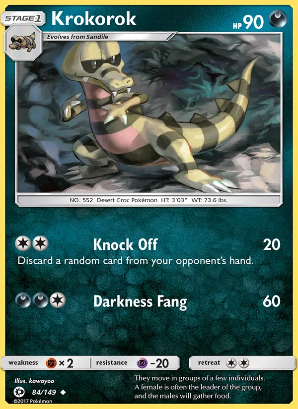 Krokorok — Sun & Moon #84 (Pokémon TCG card)