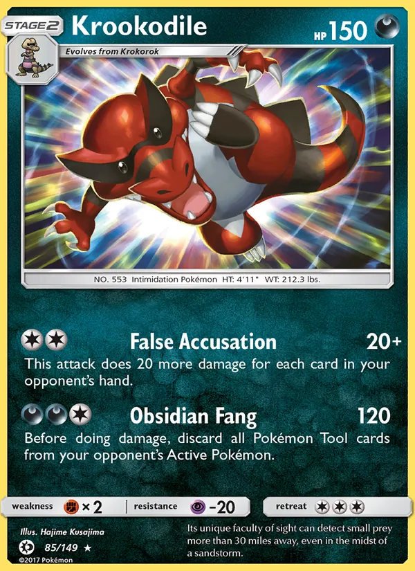 Krookodile — Sun & Moon #85 (Pokémon TCG card)