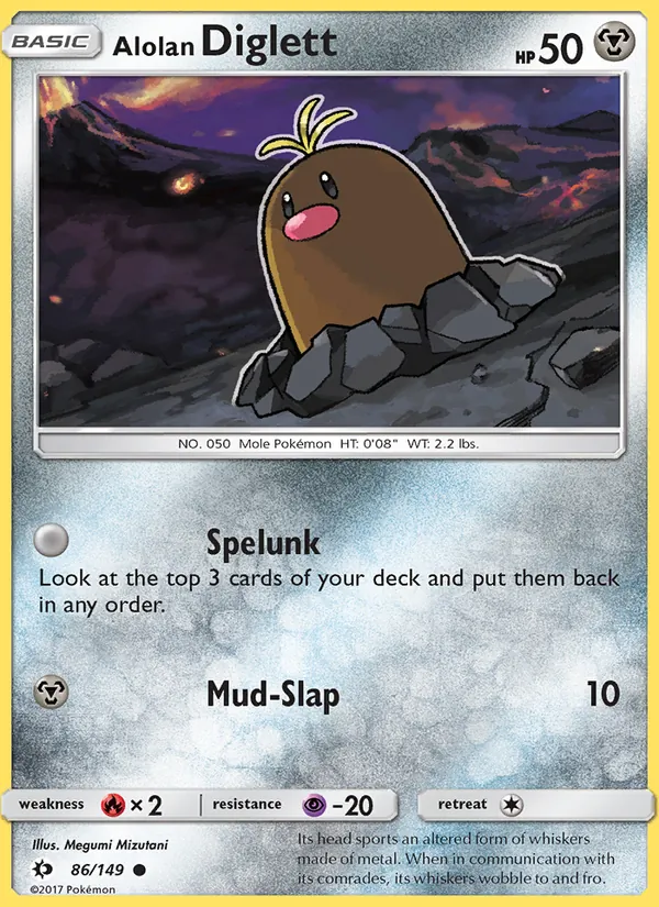 Alolan Diglett — Sun & Moon #86 (Pokémon TCG card)