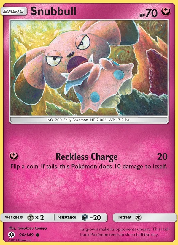 Snubbull — Sun & Moon #90 (Pokémon TCG card)