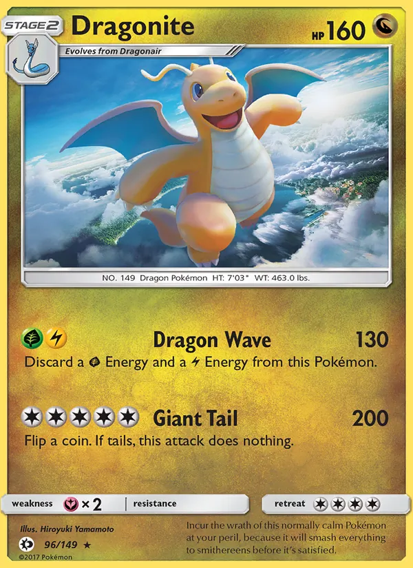 Dragonite — Sun & Moon #96 (Pokémon TCG card)