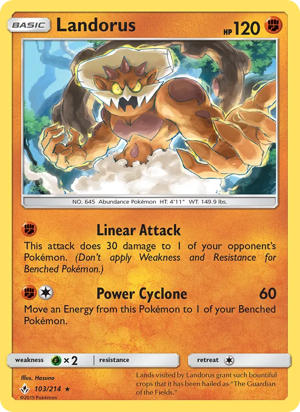 Landorus — Unbroken Bonds #103 (Pokémon TCG card)