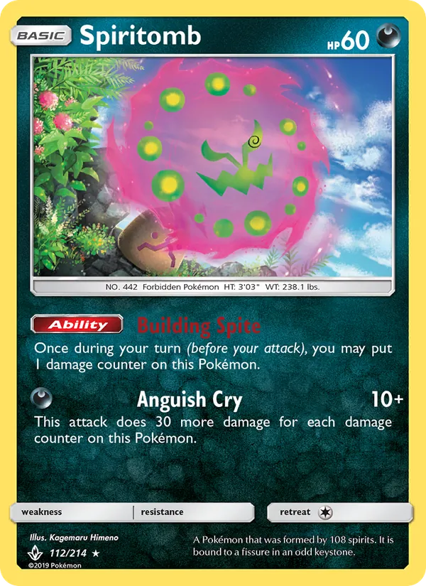 Spiritomb — Unbroken Bonds #112 (Pokémon TCG card)