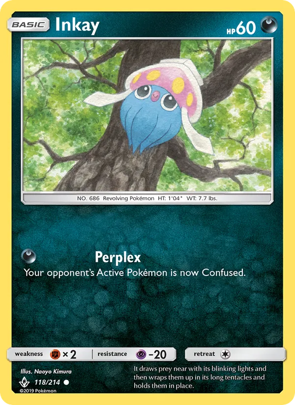 Inkay — Unbroken Bonds #118 (Pokémon TCG card)
