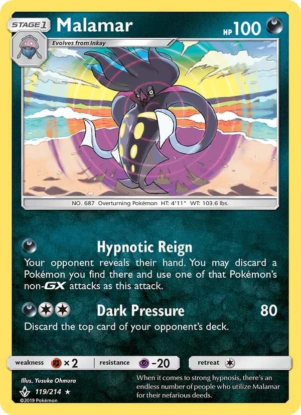 Malamar — Unbroken Bonds #119 (Pokémon TCG card)