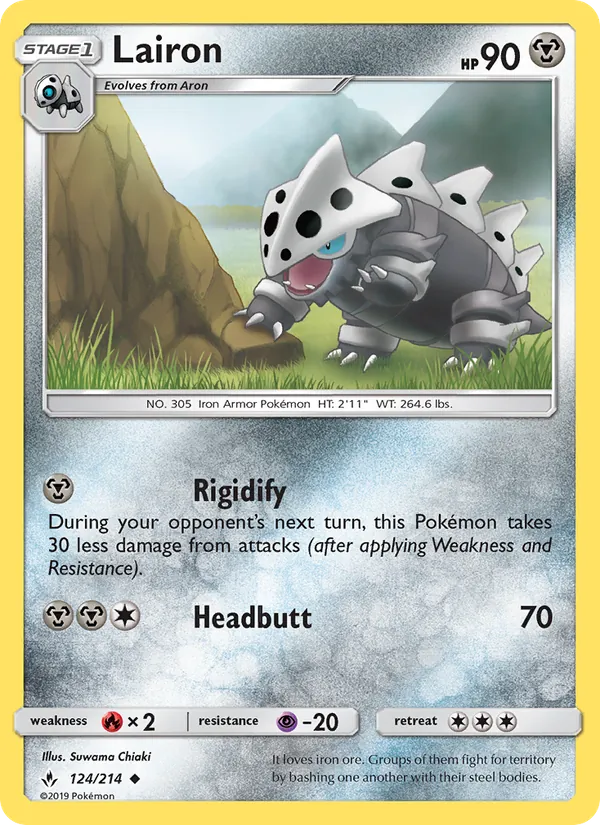 Lairon — Unbroken Bonds #124 (Pokémon TCG card)