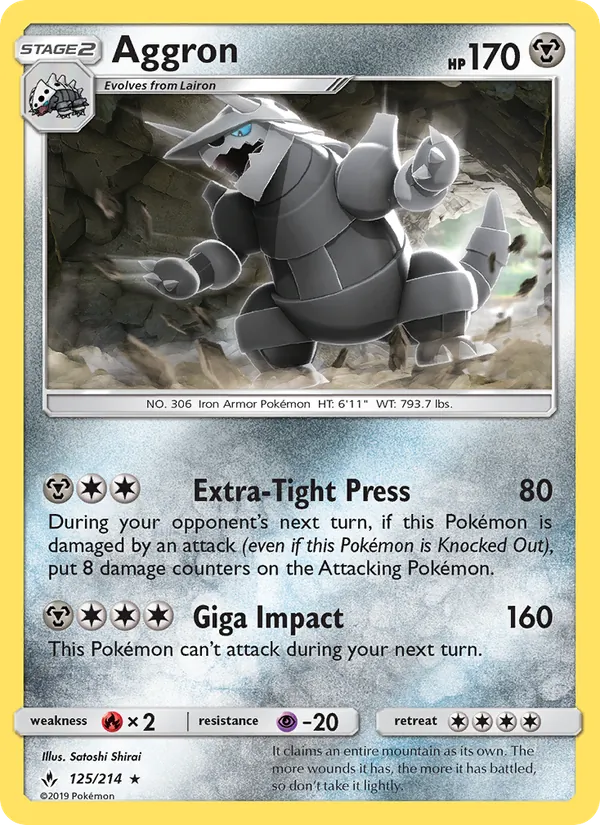 Aggron — Unbroken Bonds #125 (Pokémon TCG card)