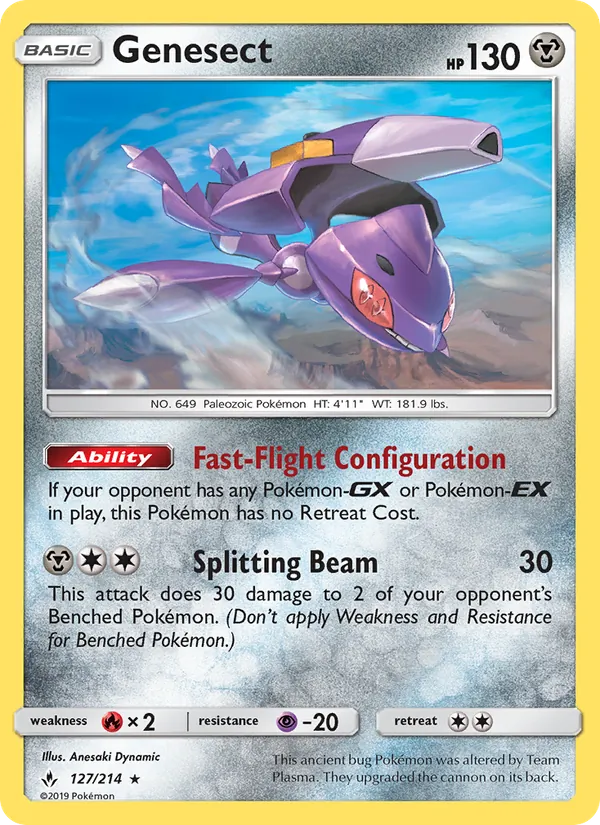 Genesect — Unbroken Bonds #127 (Pokémon TCG card)