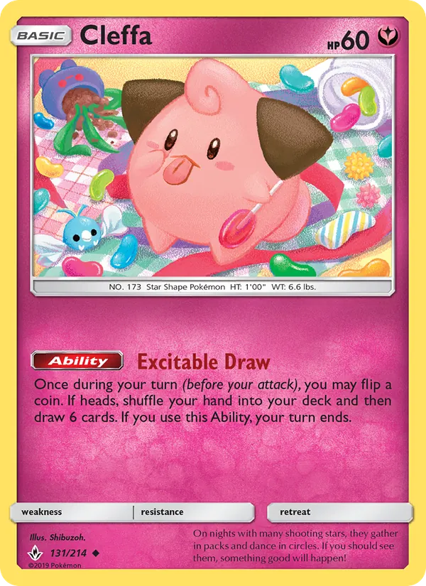 Cleffa — Unbroken Bonds #131 (Pokémon TCG card)