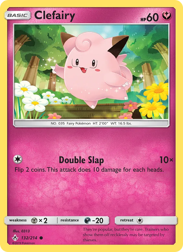 Clefairy — Unbroken Bonds #132 (Pokémon TCG card)